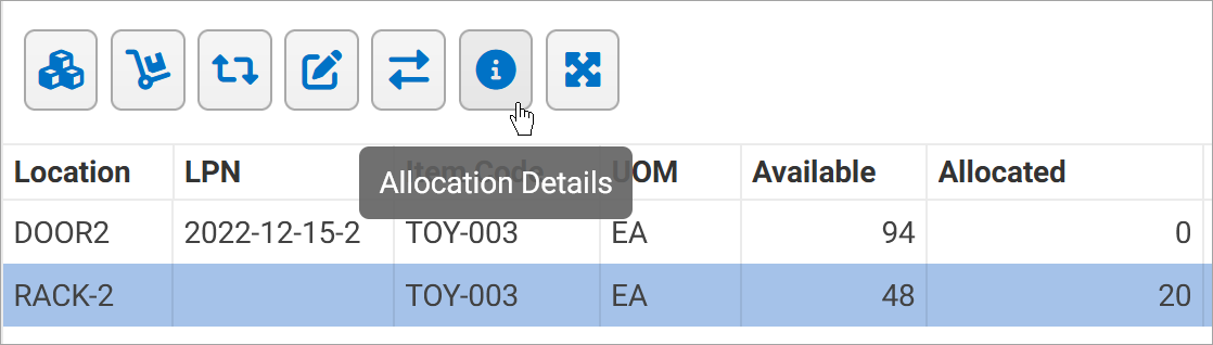 Allocation Details – Da Vinci Unified